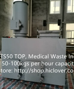 Top Feeding Loading Incinerator 50-100kgs per hour Model TS50(TOP) Oil