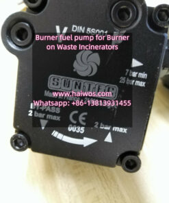 Burner fuel oil pump for waste incinerators