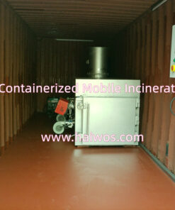 Containerized Mobile Incinerator 50-100kgs per hour Model TS50