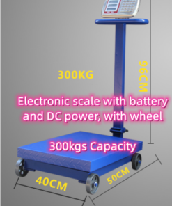 Electronic scale with battery and DC power, with wheel 300kgs capacity