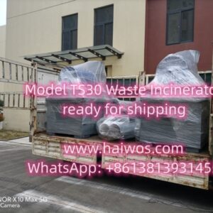 Model TS30 Waste Incinerator ready for shipping