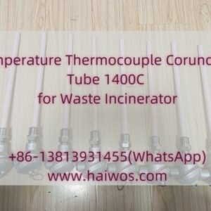 Temperature Thermocouple Corundum Tube 1400C for Waste Incinerator