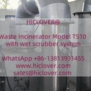 Waste Incinerator Model TS10 with wet scrubber system