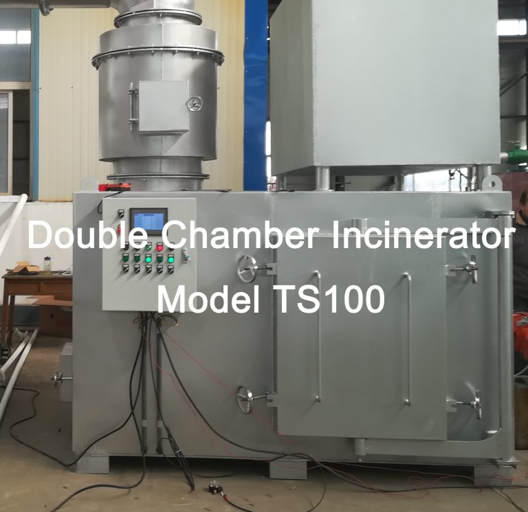 Medium Size：Burning Rate：60-80 kg/hr Pyrolytic Double Chamber Incinerator