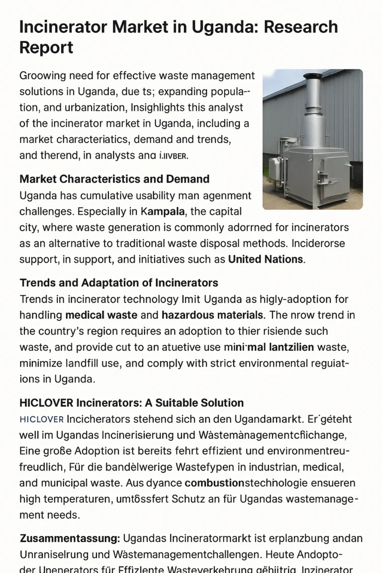 Uganda Waste Incinerator Market Report (2025): Demand, Trends, and Fit for Field-Ready Systems